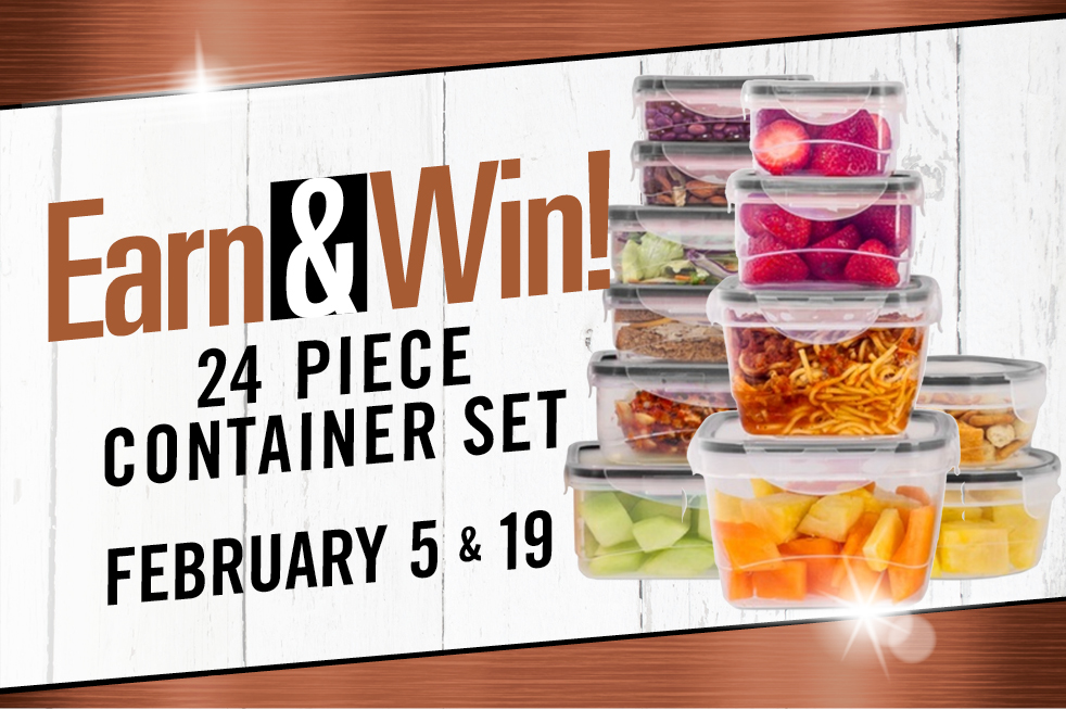 Earn & Win 24pc Container Set; Silverton Casino; Silverton Rewards