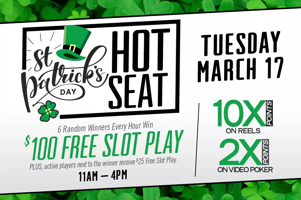 St. Patrick's Day Hotseat; Point Multiplier; Silverton Casino