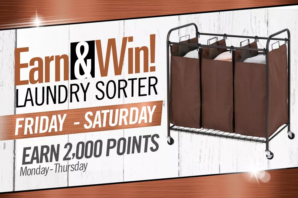 Earn & Win Laundry Sorter Silverton Casino
