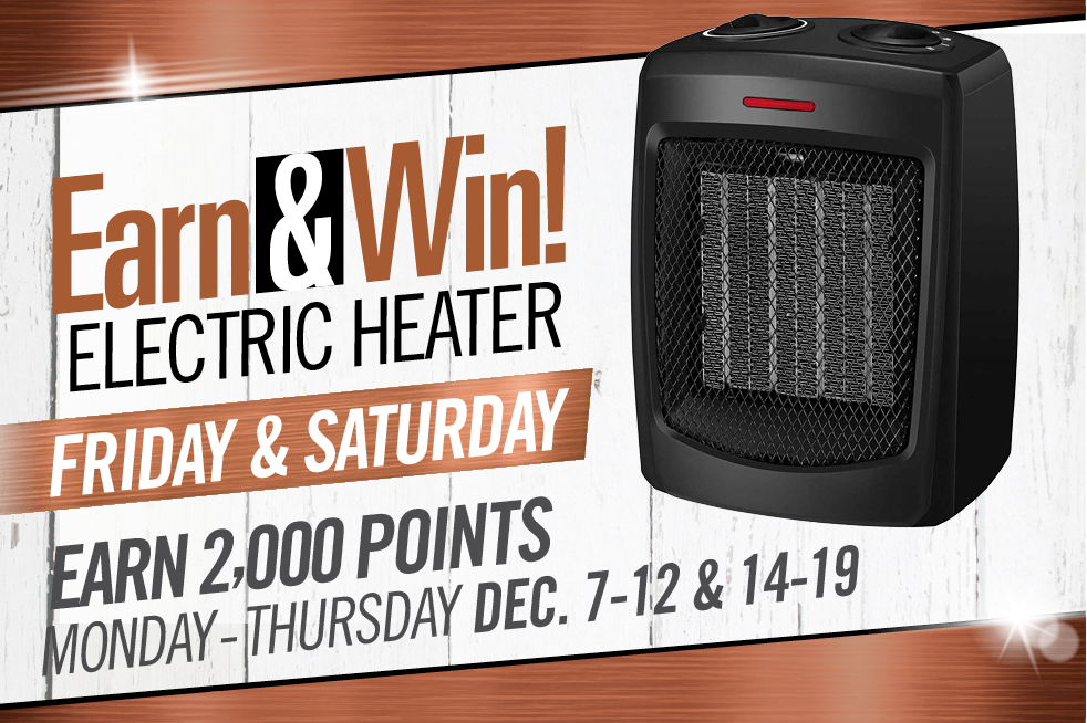Earn & Win Electric Heater Las Vegas Hotels Silverton Casino