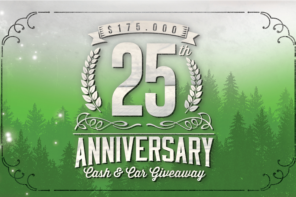 25th Anniversary Cash & Car Giveaway