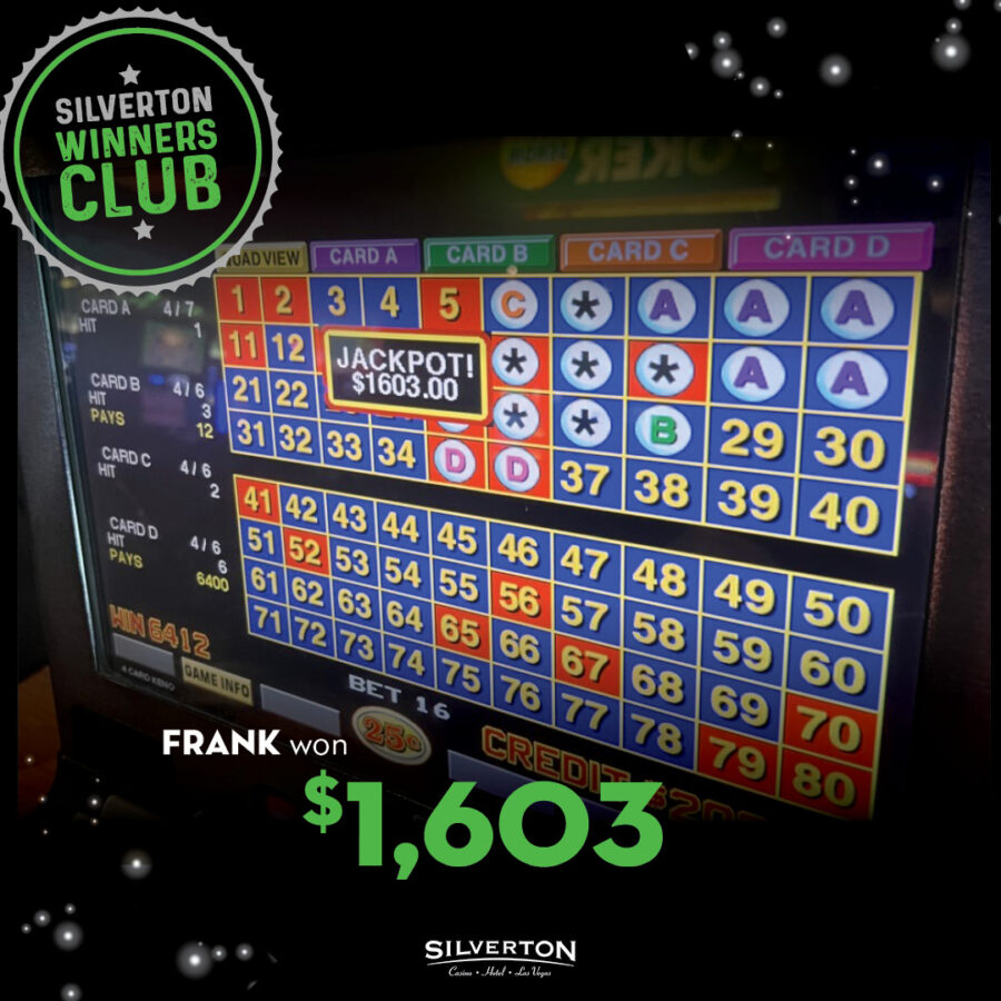 April Winners Club Frank