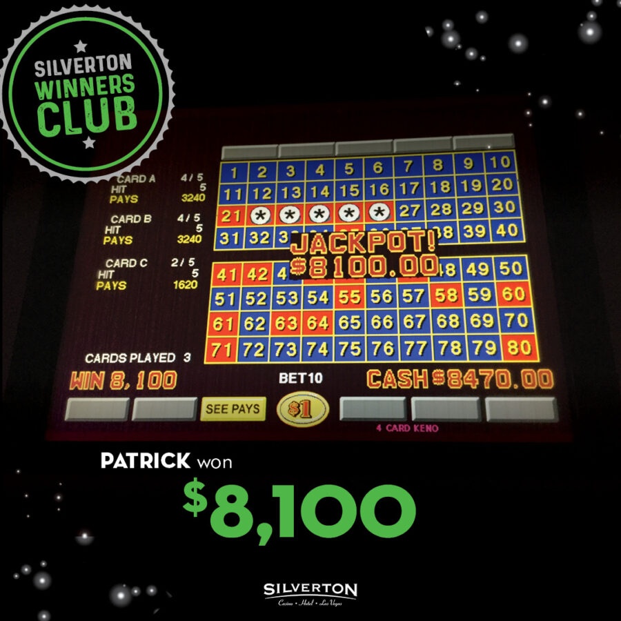 April Winners Club Patrick