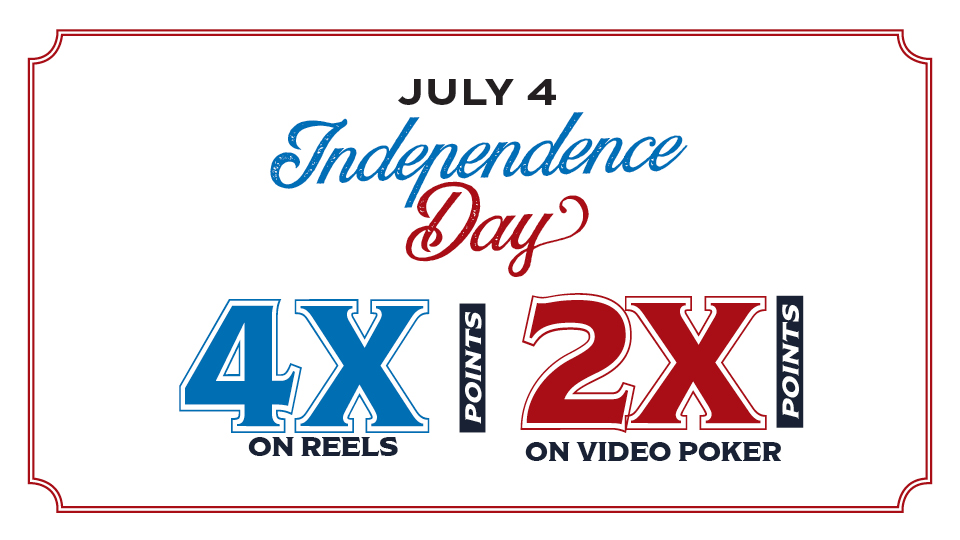 Independence Day points multiplier at Silverton Casino