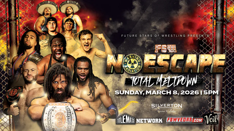 FSW No Escape Total Meltdown at Veil Pavilion, Silverton Casino, photo of wrestlers