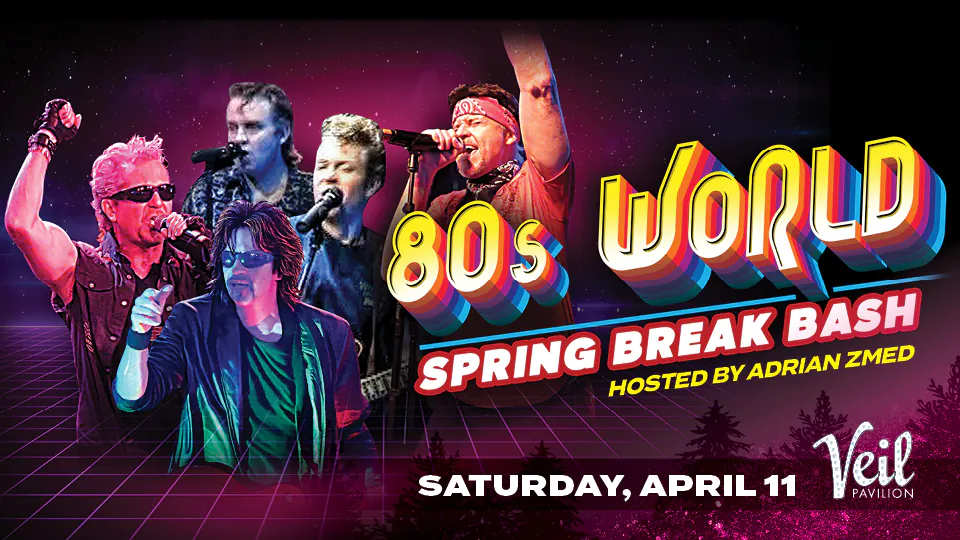 80s World Spring Break Bash at Veil Pavilion at Silverton Casino, image of five performers